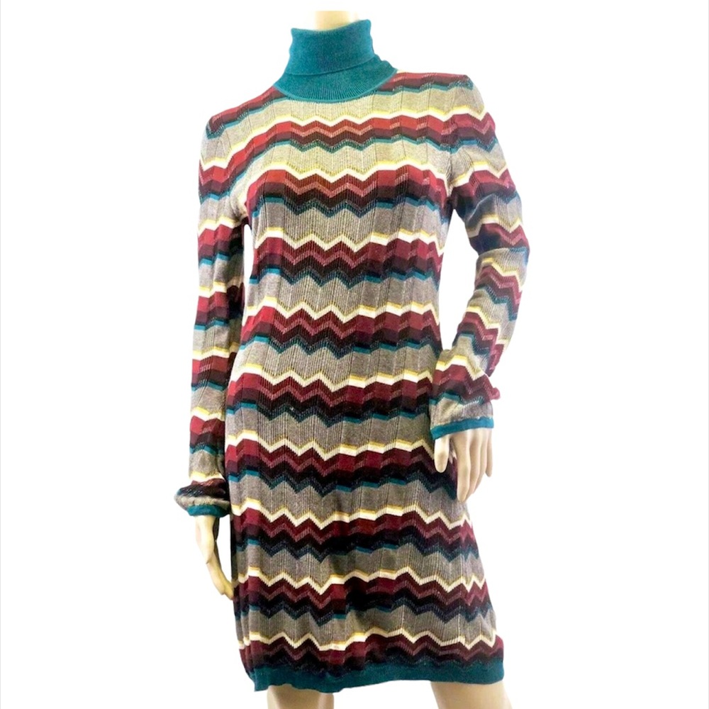 Moda International VS Women's Small Turtleneck Sweater Dress EUC